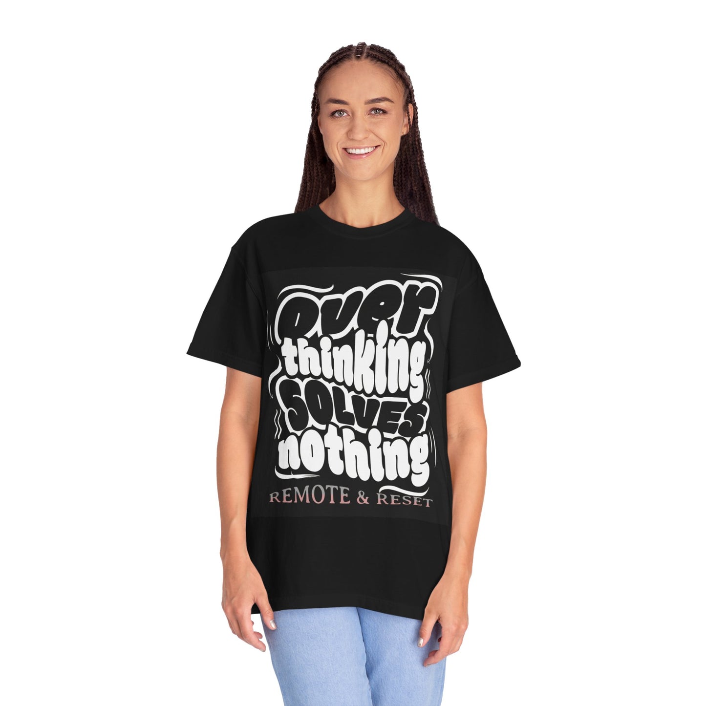 T-Shirt — “Overthinking Solves Nothing” Graphic Tee