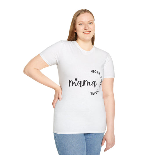 Mama Work From Home T-Shirt — "Work From Home" Circle Design