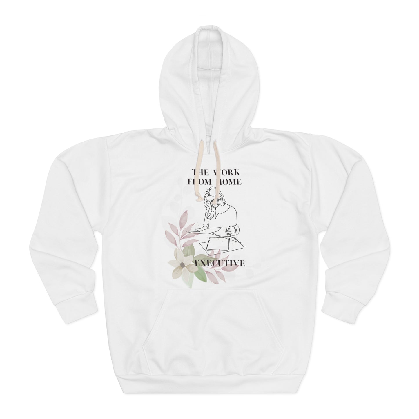 WFH Floral Hoodie — Work From Home Comfort Pullover